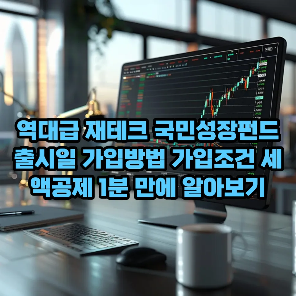 국민성장펀드 2026년 출시일, 가입조건 및 세액공제 총정리