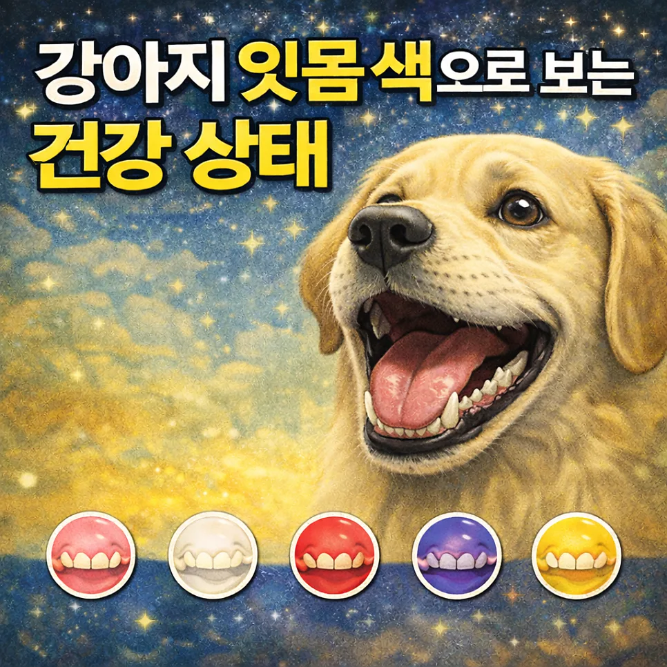강아지 잇몸 색깔별 건강 상태 2026: 위험 신호 구별법