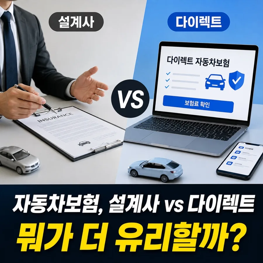 자동차보험 설계사 vs 다이렉트 2026년 비교: 보험료·보장·사고처리 완벽 분석