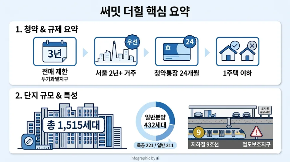 서울 흑석 '써밋 더힐' 분양가, 청약 조건 2026년 총정리 2