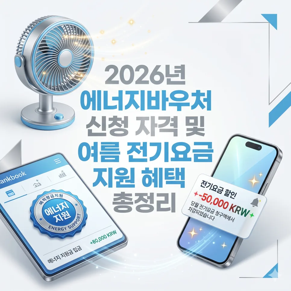 2026년 에너지바우처 신청 방법 및 여름 냉방비 지원 총정리