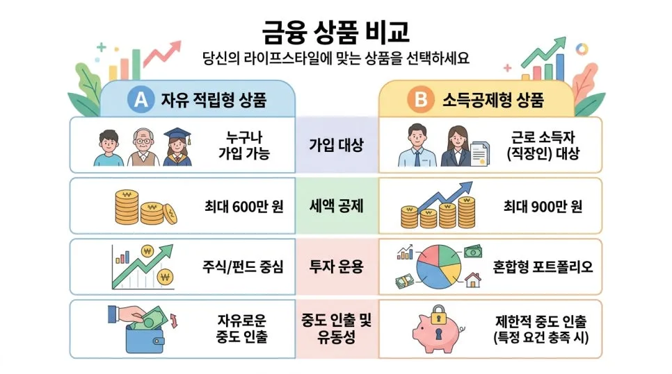 연금저축 vs IRP 2026: 세액공제 한도·투자 상품 차이점 총정리 2