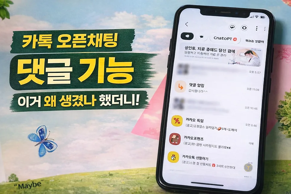 카톡 오픈채팅 댓글 기능, 2026년 달라진 점 완벽 분석