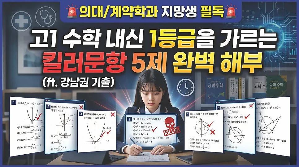 2026년 고1 수학 1등급 비결: 강남 기출 변형 문항 완벽 해부