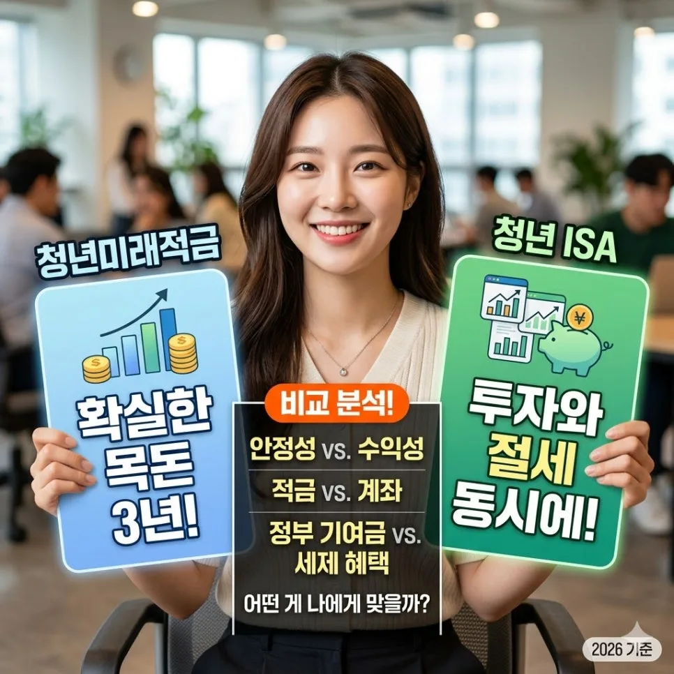 청년미래적금 vs 청년ISA 2026년 혜택 비교 및 가입 가이드