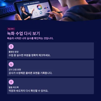 비대면 영어회화 복습, 2026년 실력 향상 극대화 전략 3