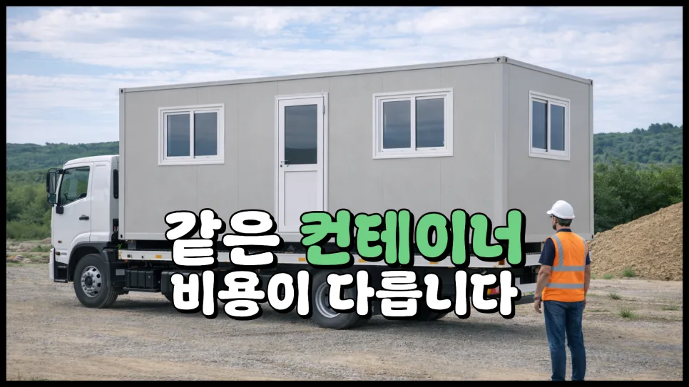 컨테이너 용달 비용 2026년 기준: 운송료 산정법과 실패 사례