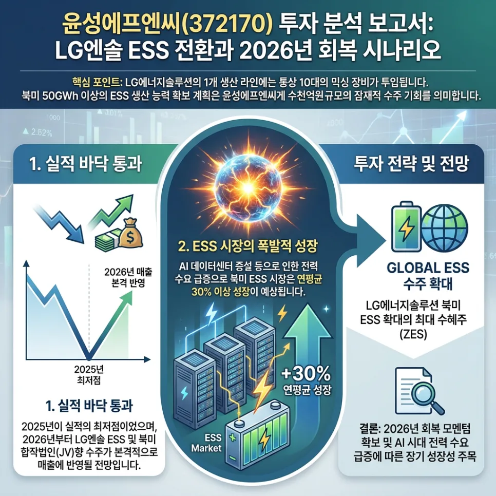 윤성에프엔씨 2026년 ESS 전환 수혜 전망: 투자 전략 총정리