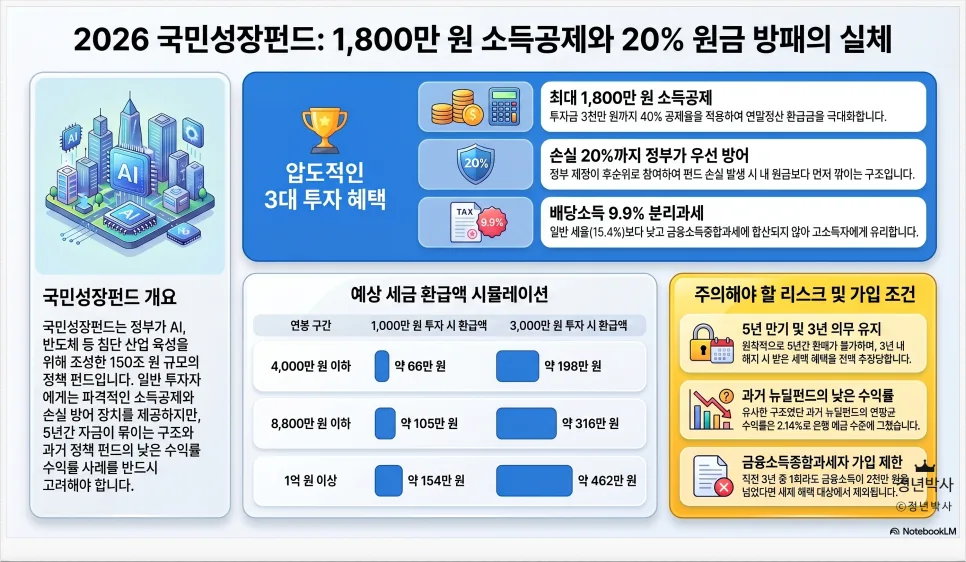 국민성장펀드 소득공제 1,800만원, 연말정산 절세법 2026년 총정리