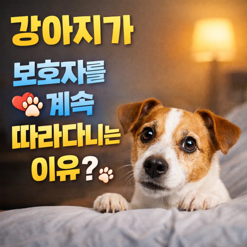 강아지가 보호자를 따라다니는 이유 5가지와 대처법 2026