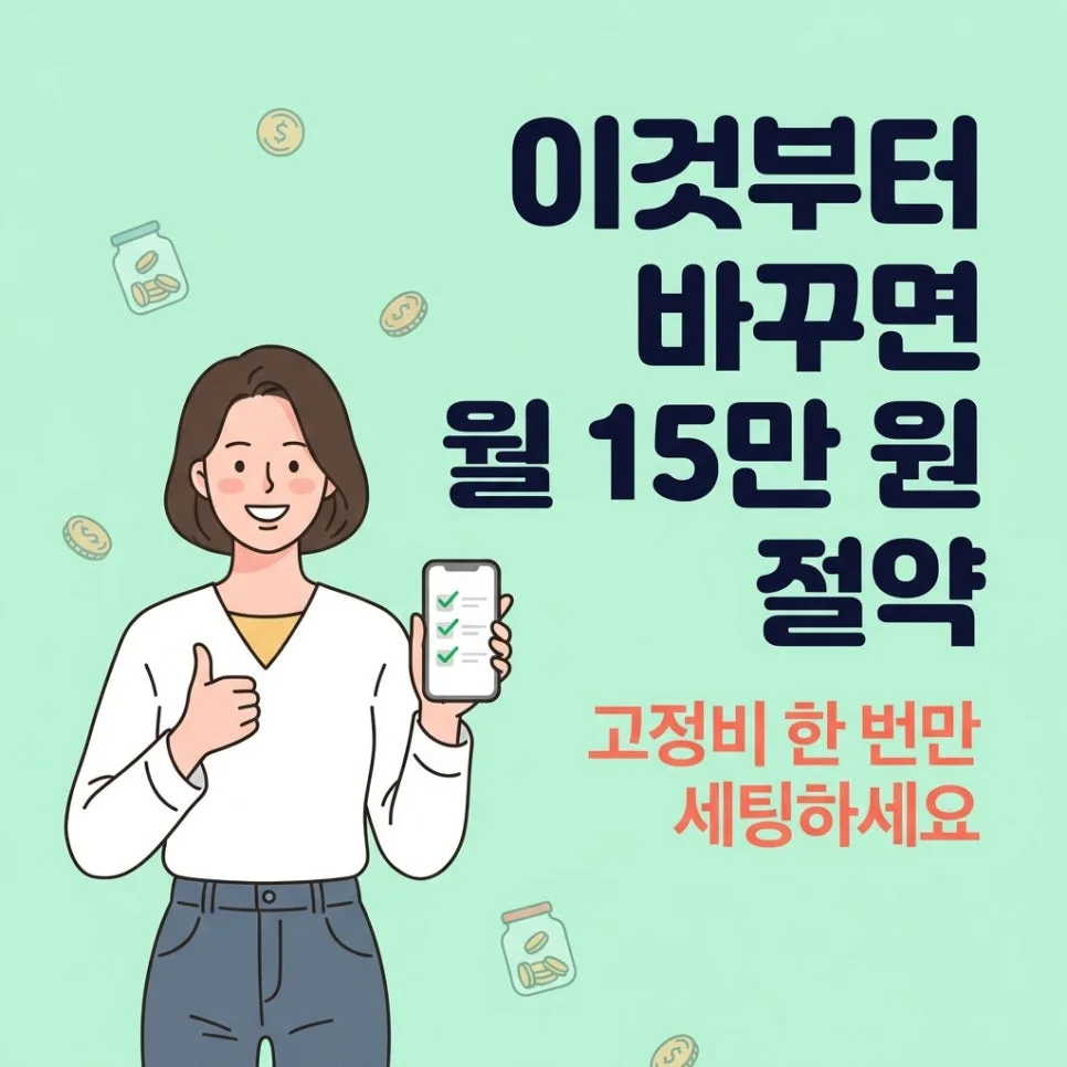 고정비 줄이는 비법 2026: 매달 15만원 버는 4가지 방법