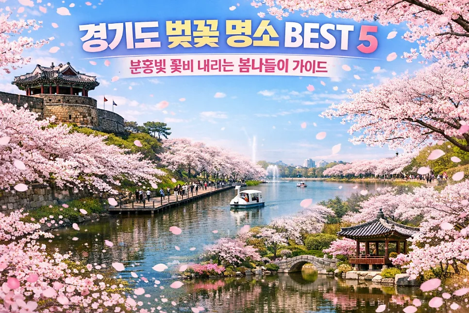 경기도 벚꽃 명소 BEST 5, 인생샷 보장 코스 2026