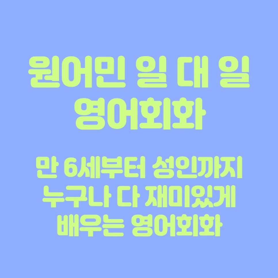 종각역 1:1 영어회화, 원어민 강사와 레벨별 맞춤 학습 2026