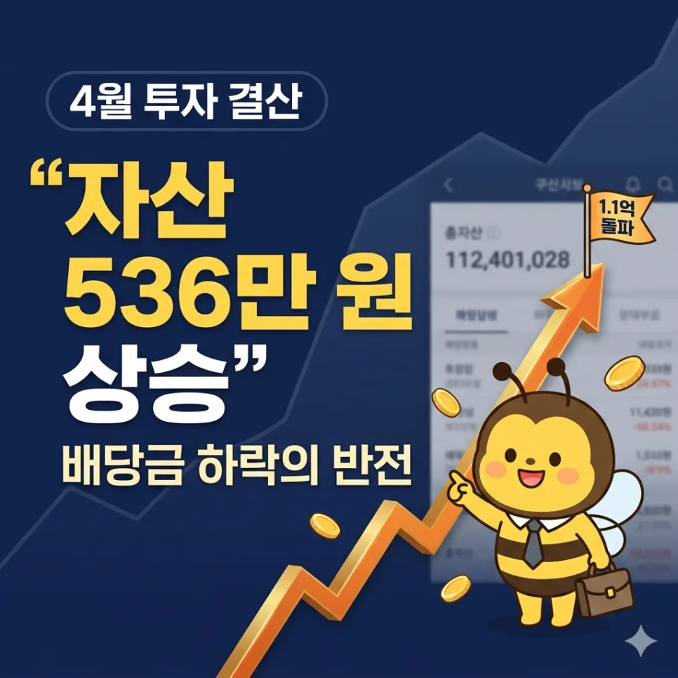 4월 투자 결산: 자산 1.1억 돌파, 배당금 감소에도 웃는 비결 2026