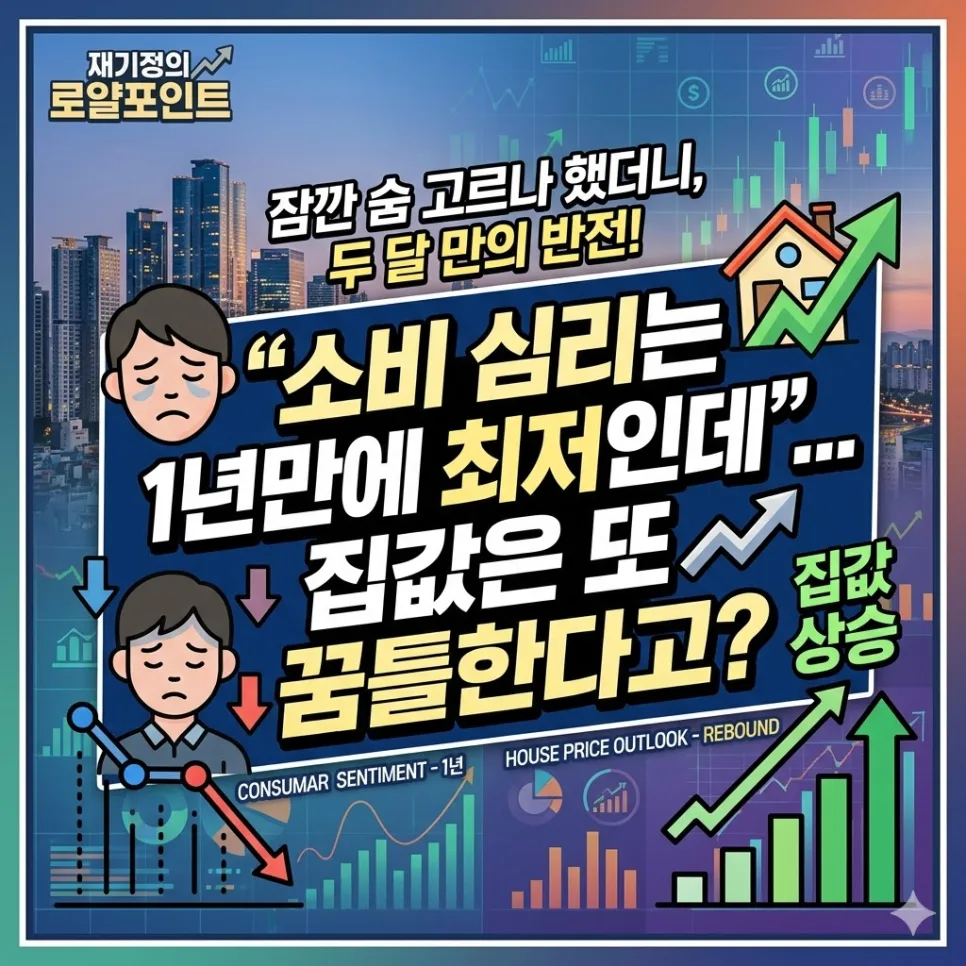 집값 기대 vs 소비 심리 2026: 상반된 지표 해석법