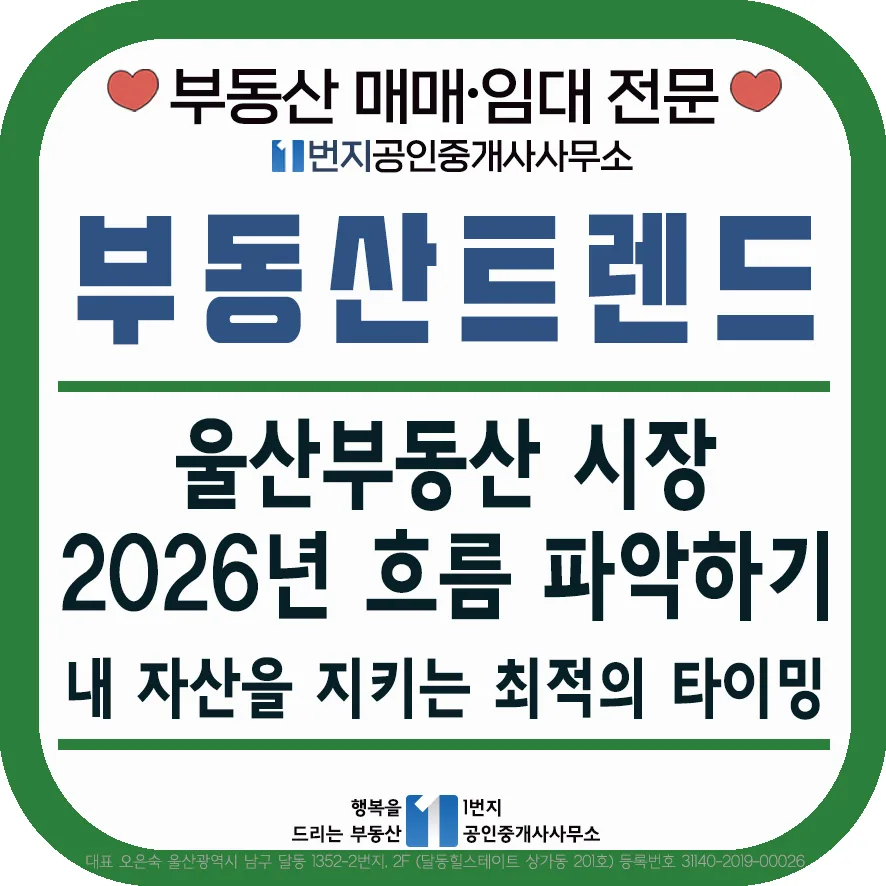 2026년 울산 부동산 시장 전망: 투자 적기일까?