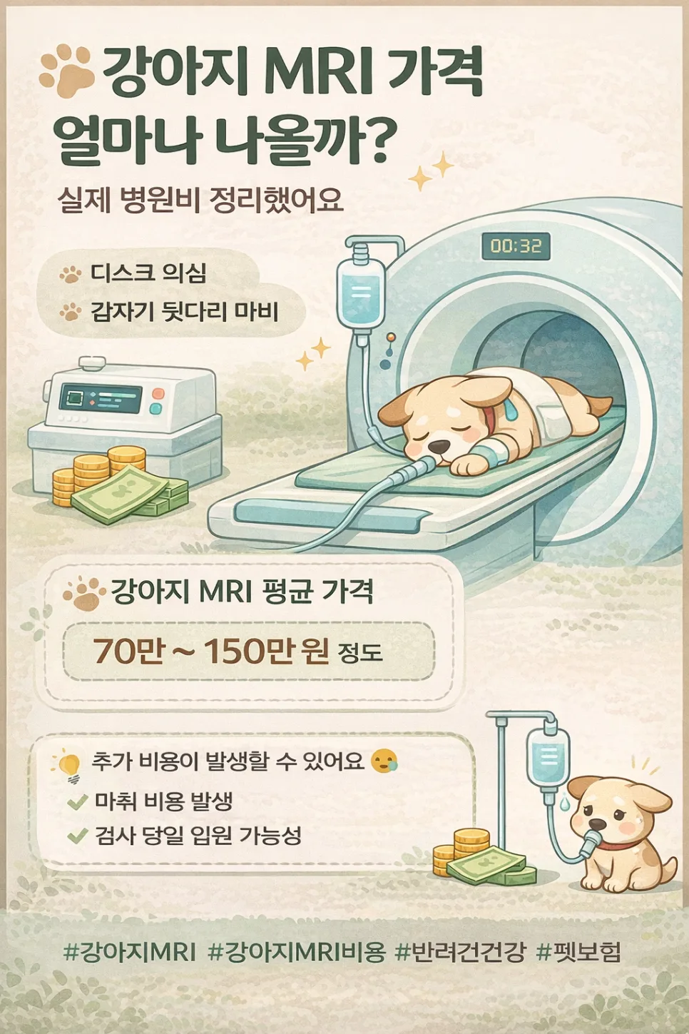 강아지 MRI 비용 2026년 총정리: 실제 병원비 범위와 절약 팁
