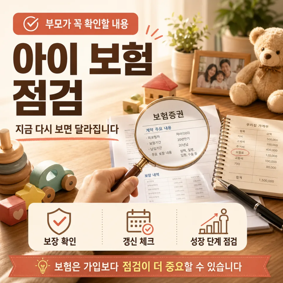 2026년 아이 보험 점검 시기 및 리모델링 핵심 전략
