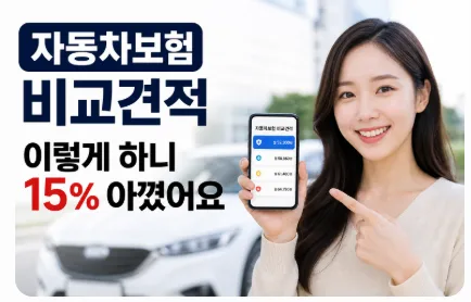 자동차보험 15% 절약 비결 2026: 비교견적 핵심 총정리