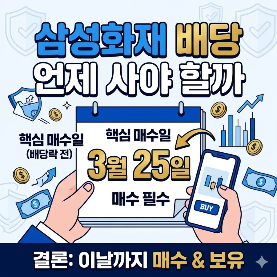 삼성화재 배당락일 2026년 3월 26일: 언제 사야 할까?