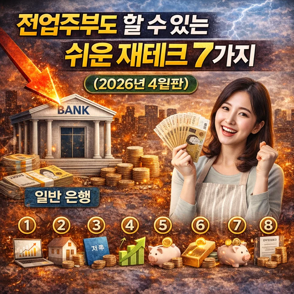 전업주부 재테크, 2026년 쉬운 방법 7가지 총정리