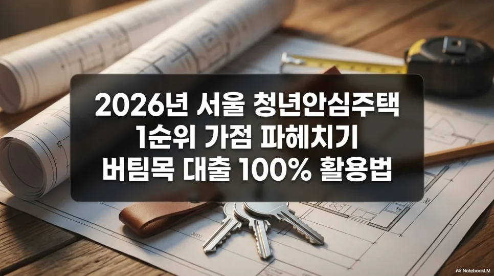 2026년 서울 청년안심주택 1순위 가점 완벽 분석 및 버팀목 대출 활용법