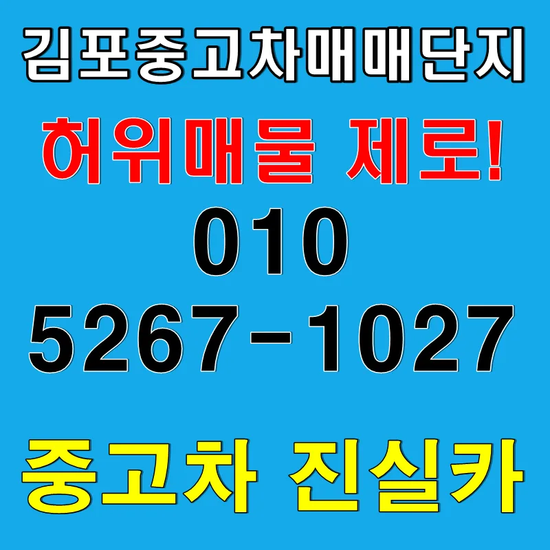 김포중고차 실매물 2026년 찾는 법: 허위매물 없는 진실카 상담