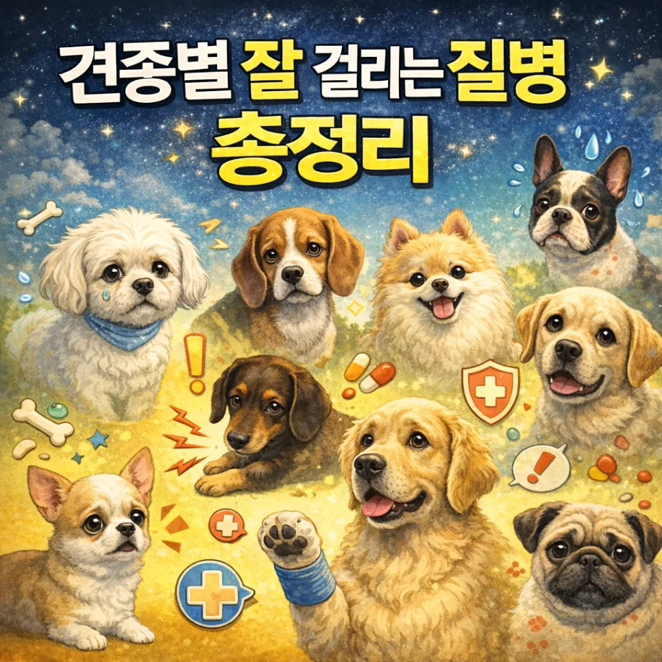 반려견 견종별 질병 총정리 2026: 입양 전 필수 건강 체크리스트