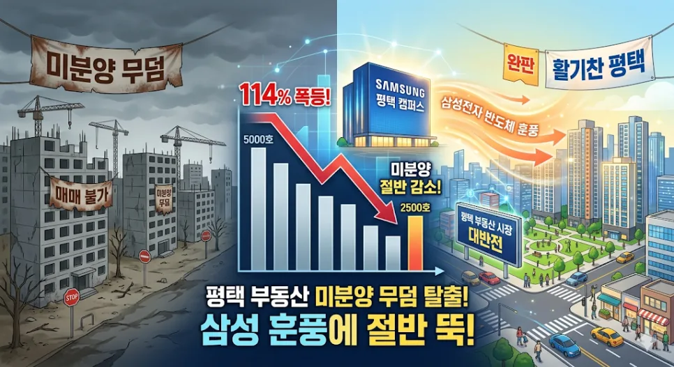 평택 부동산, 삼성전자 훈풍으로 미분양 절반 감소 2026년 전망