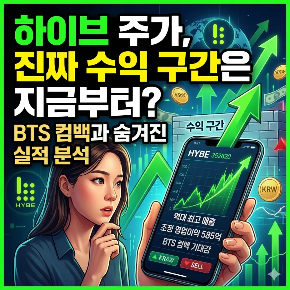 하이브 주가, 2026년 진짜 수익 구간은? 투자 전략 총정리