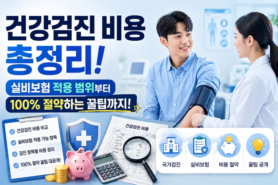 2026년 건강검진 비용 총정리: 실비보험 적용 범위와 절약 팁