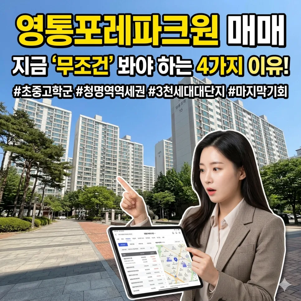 영통포레파크원 매매 2026: 입지, 학군, 실거래가 완벽 분석