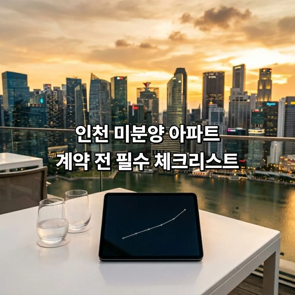 인천 미분양 아파트, 2026년 계약 전 금융 혜택 완벽 분석