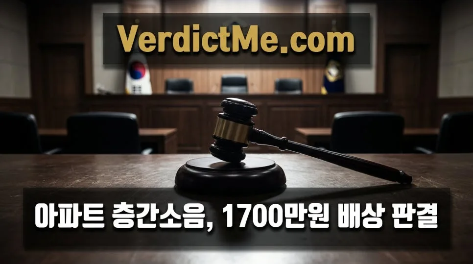 아파트 층간소음 배상 판결 2026: 1700만원 지급된 사연
