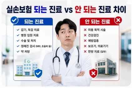 실손보험 보장 범위 2026: 되는 진료 vs 안 되는 진료 완벽 정리