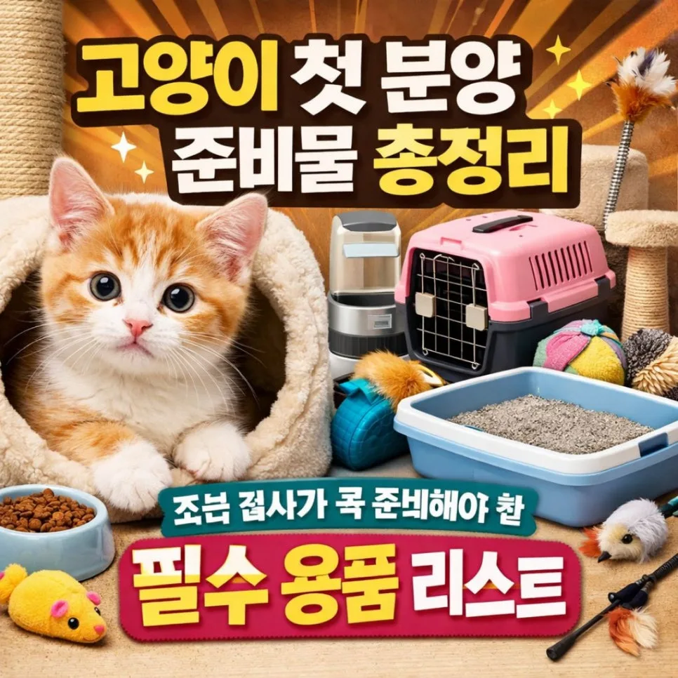 2026년 고양이 첫 분양 준비물: 초보 집사 필수 체크리스트