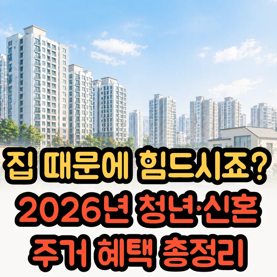 청년 신혼부부 주거 지원 2026: 월세·전세·공공임대 총정리
