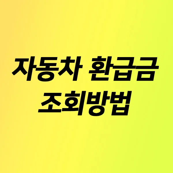 자동차 환급금 2026년 찾는 법: 농협 앱으로 간편 조회