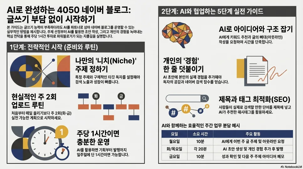 AI로 네이버 블로그 시작하는 법: 40대 이상 입문 가이드 2026