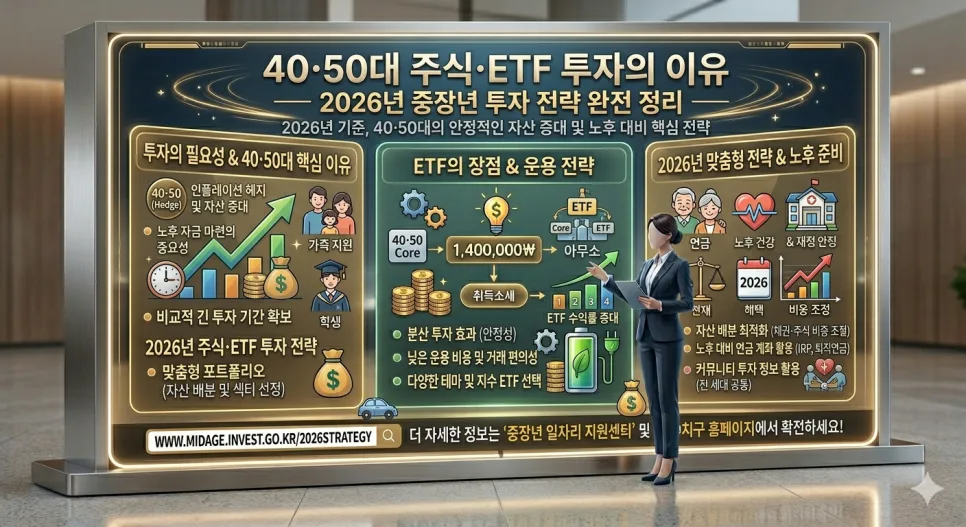 4050 투자, 2026년 주식·ETF 핵심 전략과 절세법