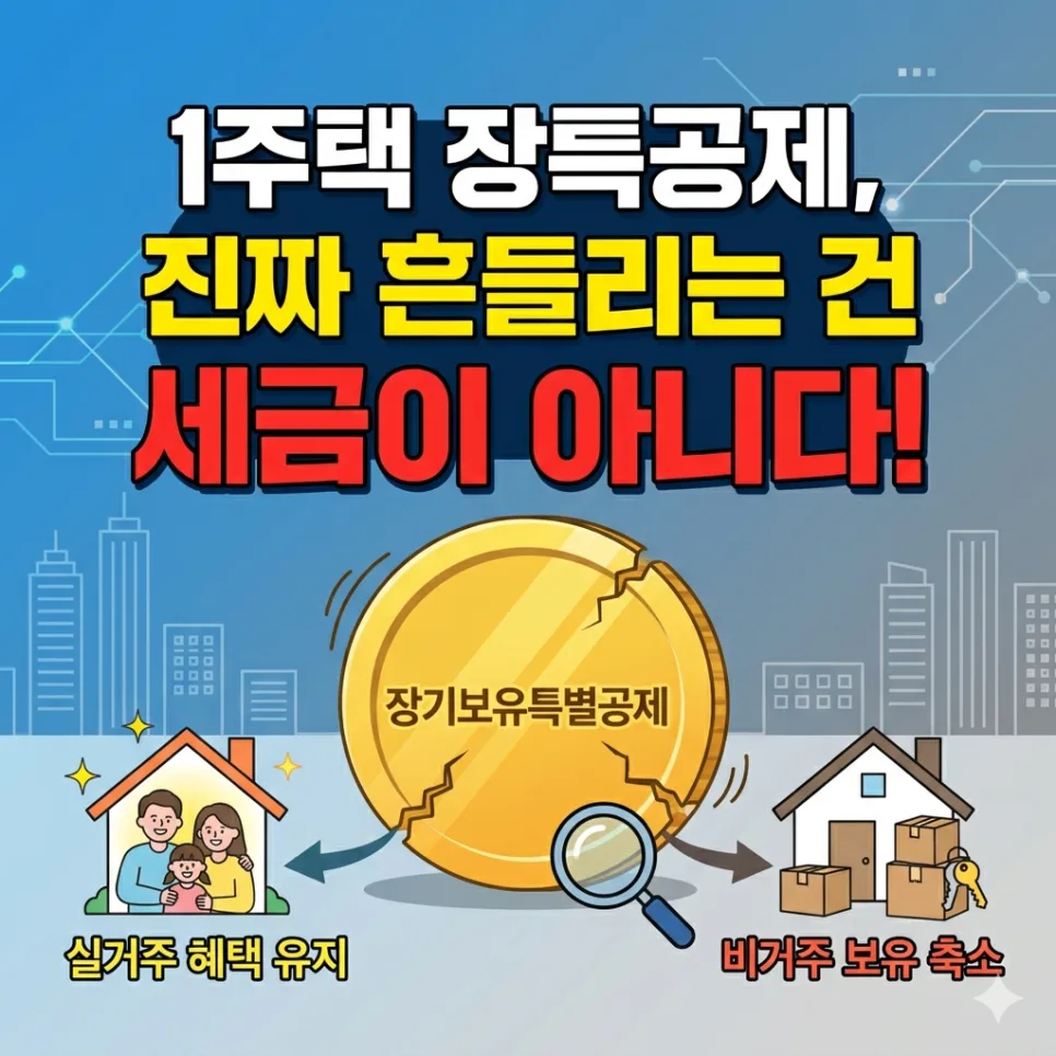 1주택자 장특공 축소 2026: 실거주자 보호 강화 방안
