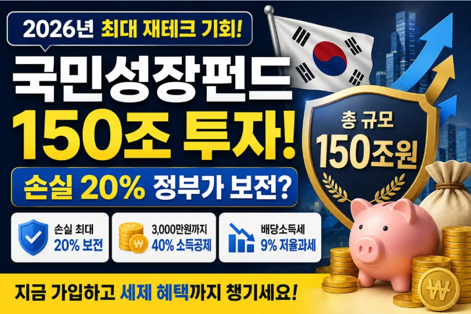 2026 국민성장펀드, 손실 20% 보전? 가입 조건 총정리