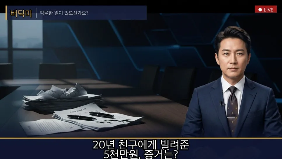 20년 친구 5천만원, 증거 없이 돌려받는 법? (2026년 판례 분석)