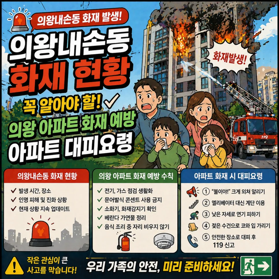 의왕 아파트 화재 예방 및 대피 요령 2026: 실제 사례 분석