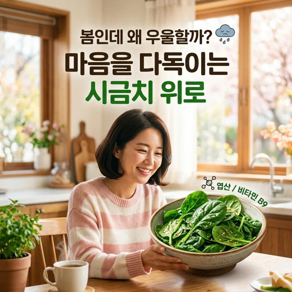 봄철 우울감 극복 2026: 엽산 풍부 봄나물 섭취 가이드