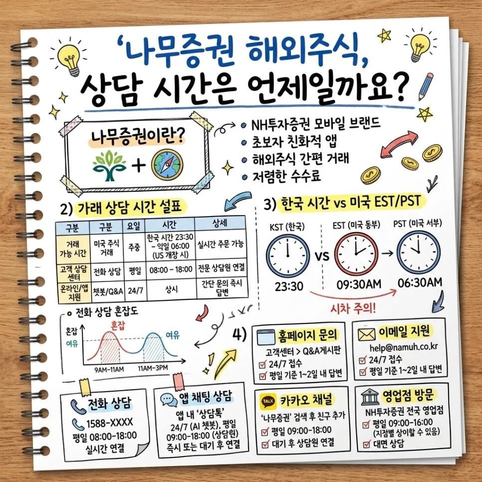 나무증권 해외주식 상담 2026: 미국 시장 시간 맞춰 받는 법
