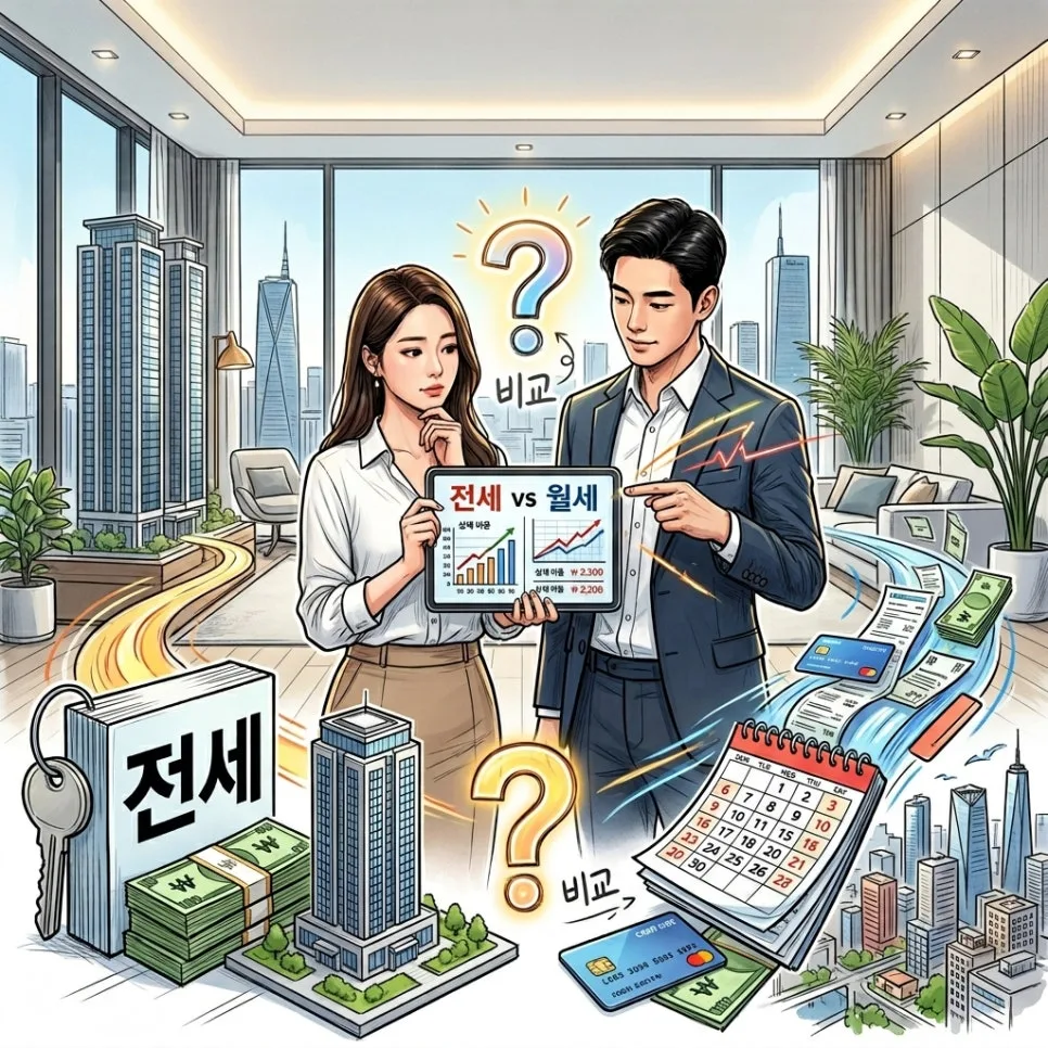 2026년 전세 vs 월세 비교: 주거비 300만원 절약 계산법
