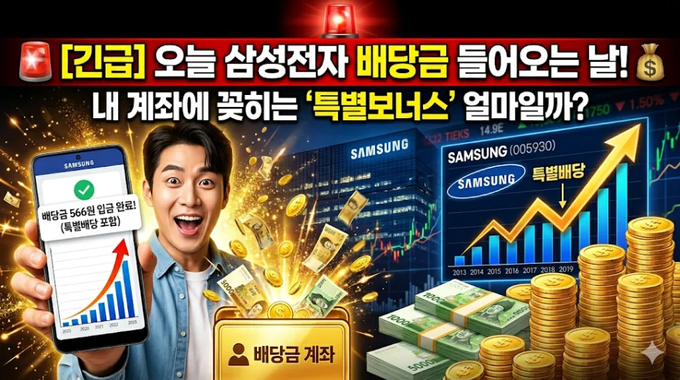 삼성전자 배당금 2026: 특별 배당 포함 주당 566원 지급일 및 전망