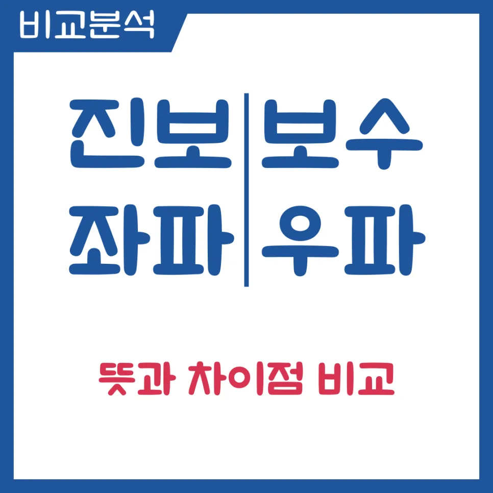 진보 보수 좌파 우파 뜻과 차이점 2026년 완벽 정리