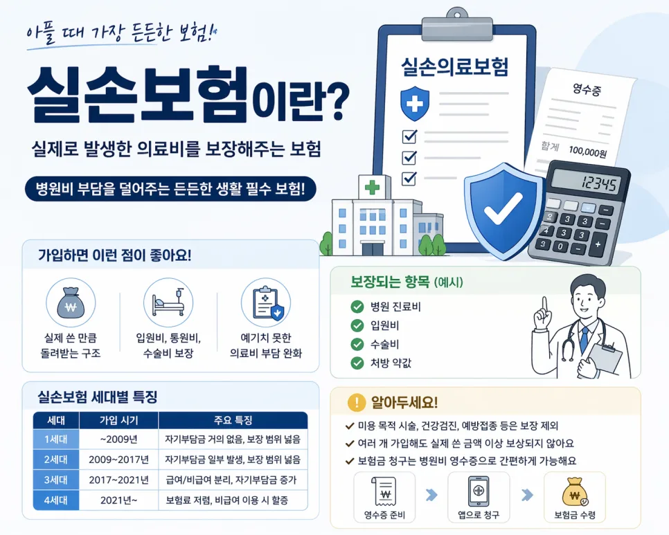 실손보험 2026년 기준, 세대별 차이와 보장 총정리